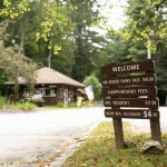 The entrance to Wells State Park in Sturbridge, Massachusetts