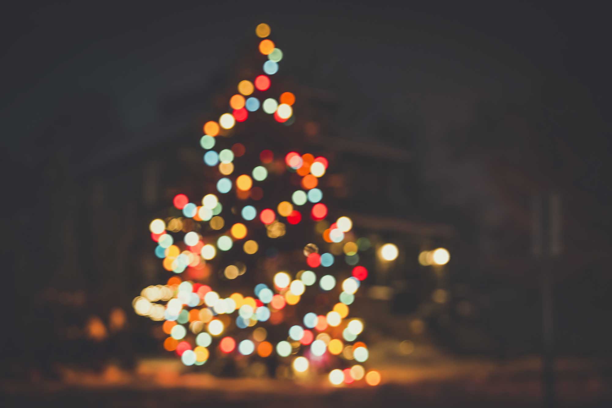 Christmas tree bokeh